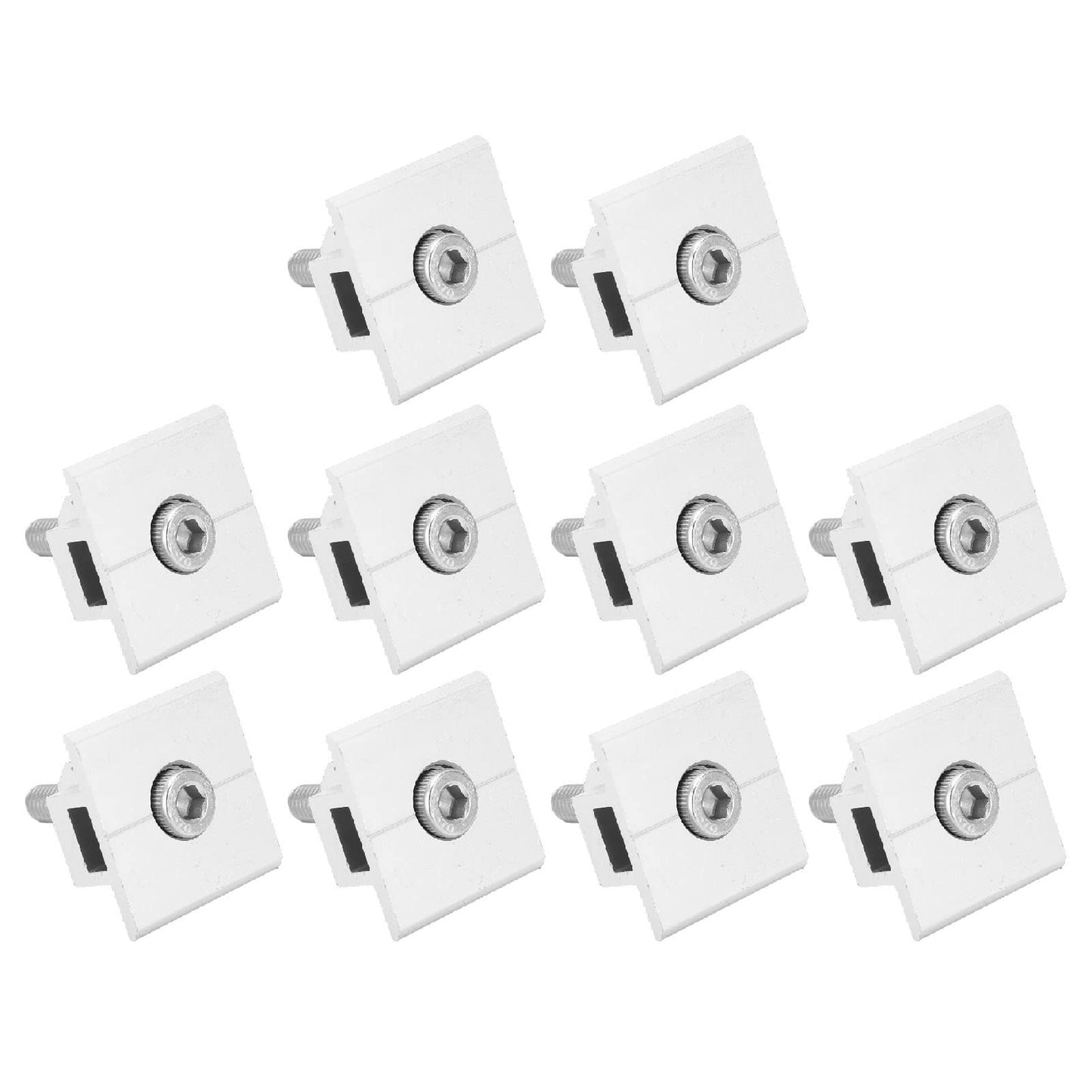 Efficient Aluminum Mid Clamps for Solar Panel Roof Installation 10-Pack