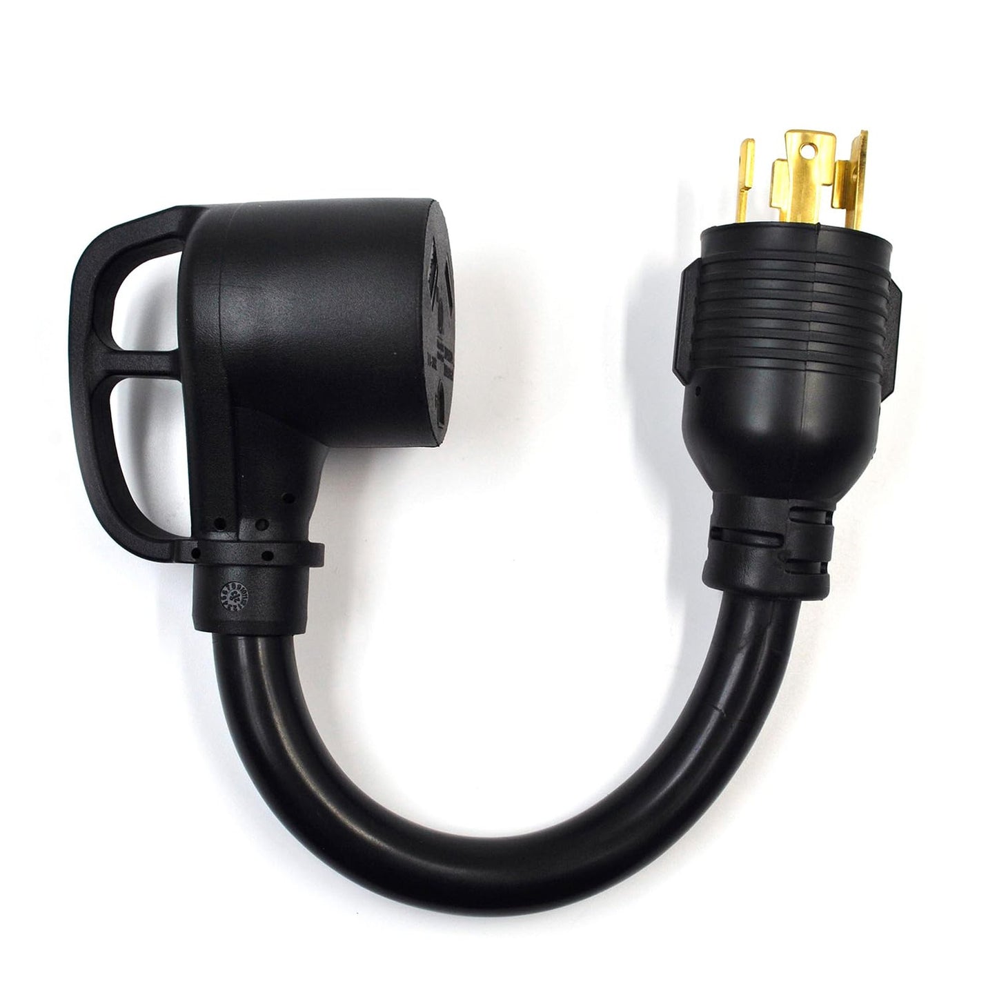 30 Amp RV Generator Adapter Cord with Grip Handle for Easy Connection
