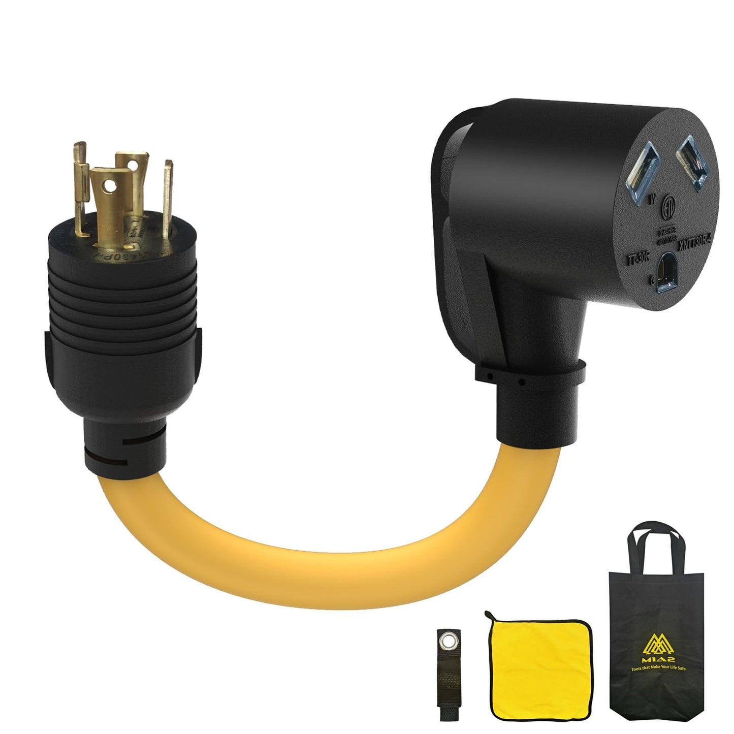 30 Amp Twist Lock Adapter Cord for Generator to RV Connection