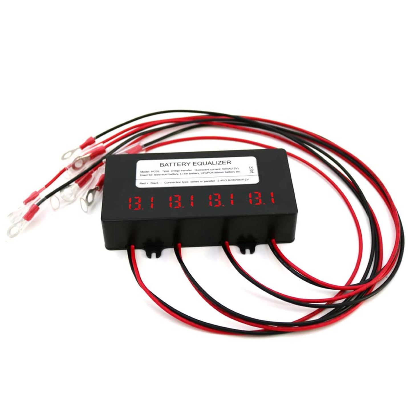 48V Battery Voltage Balancer with LED Display for Gel and Lithium Batteries