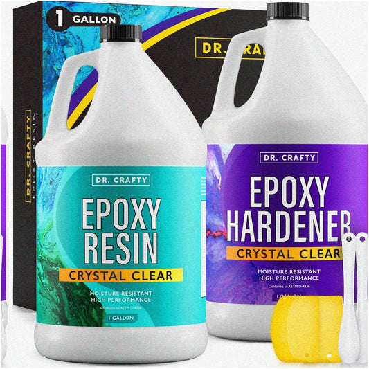 1 Gallon CrystalClearCrafts Epoxy Resin Kit for Art Jewelry Coating