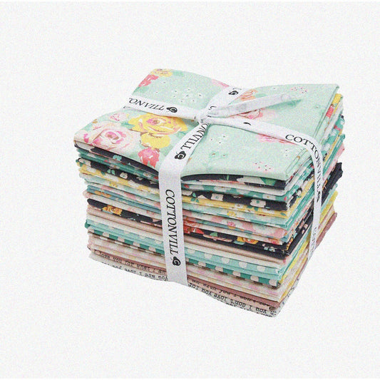 24pc Cotton Serenity QuiltPrecuts for Quilting and Projects