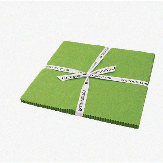 30CT Cotton Solid Quilting Fabric Squares 10" Forest Green