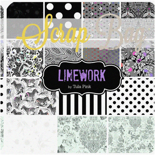 2 Yards Quilters Cotton Fabric Scrap Bag