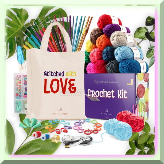 All-in-One Crochet Kit for Beginners, Kids & Adults, 73 Pieces