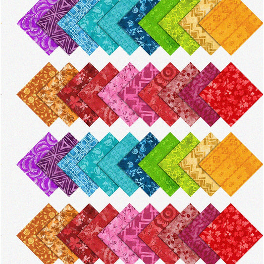 Precut 10-inch Cotton Fabric Squares, 40 Pieces