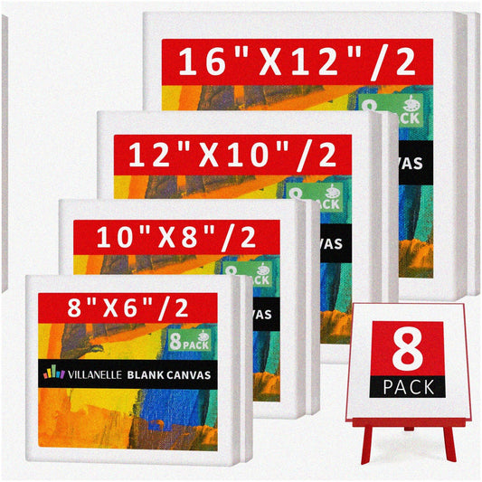 Set of 8 Artist Canvases 6x8, 8x10, 10x12, 12x16