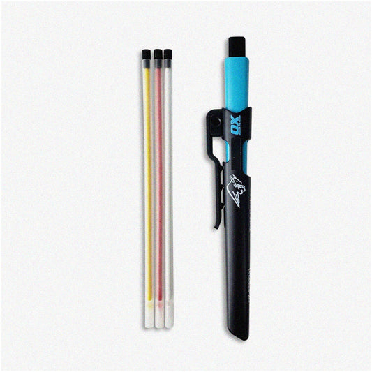 CarbonPro Construction Pencil Set with 4 Leads, Holder & Sharpener