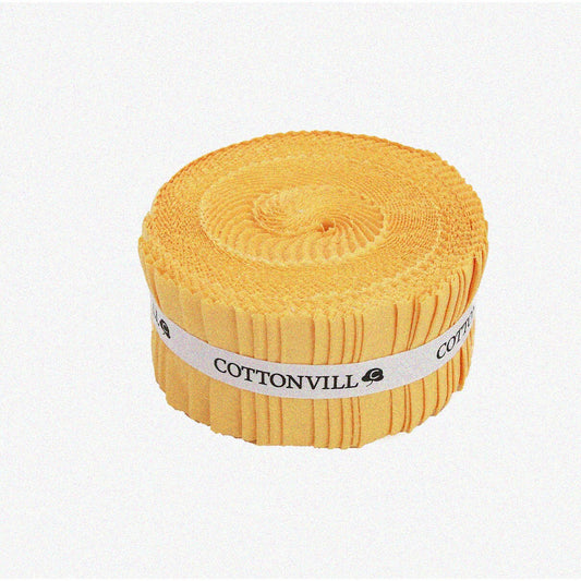 Cotton Solid Strip Fabric 2.5in Banana Yellow 30CT