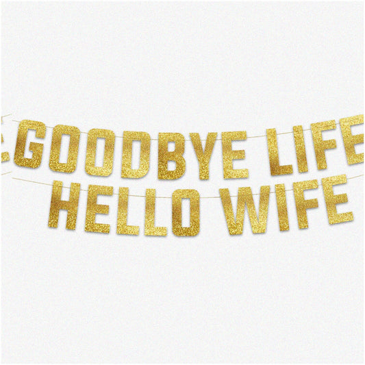 Gold Glitter Bachelor Party Banner