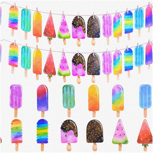 Popsicle Banner Set 2-Pack for Parties and Celebrations
