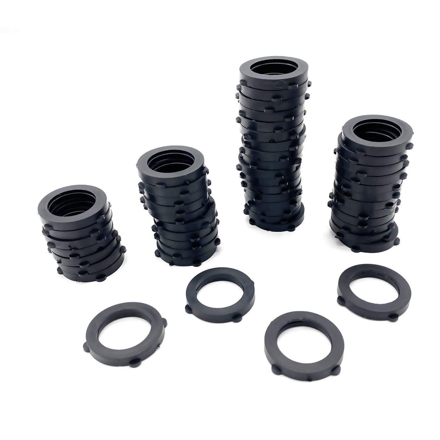 Durable 50 Pcs Black Rubber Washers for Standard Garden Hoses and Faucets