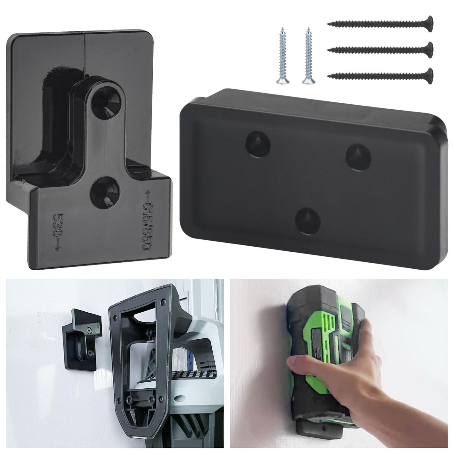 EGO Leaf Blower Wall Mount with Battery Holders and Installation Kit