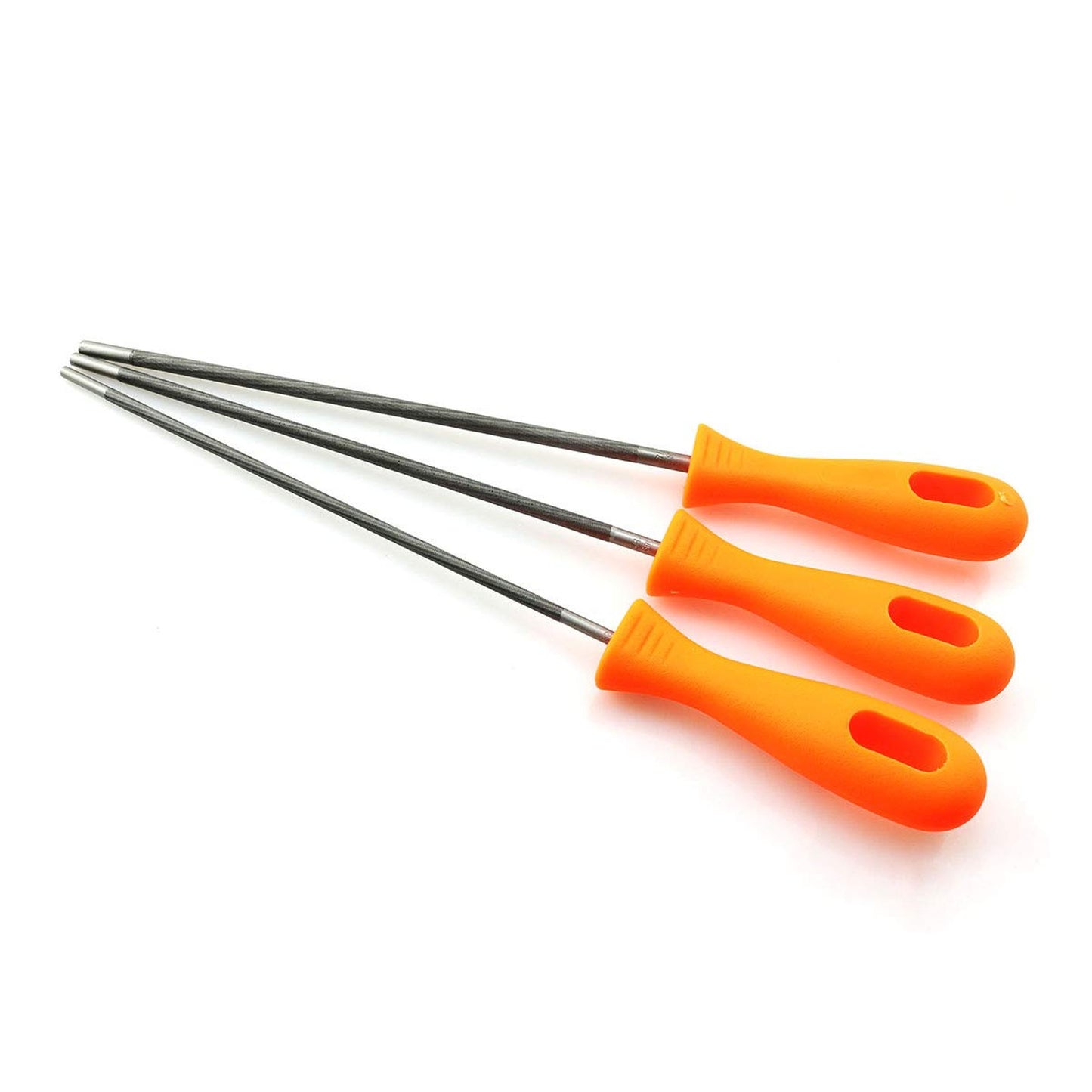 Chainsaw Chain Sharpening File Set with Plastic Handle for Woodworking