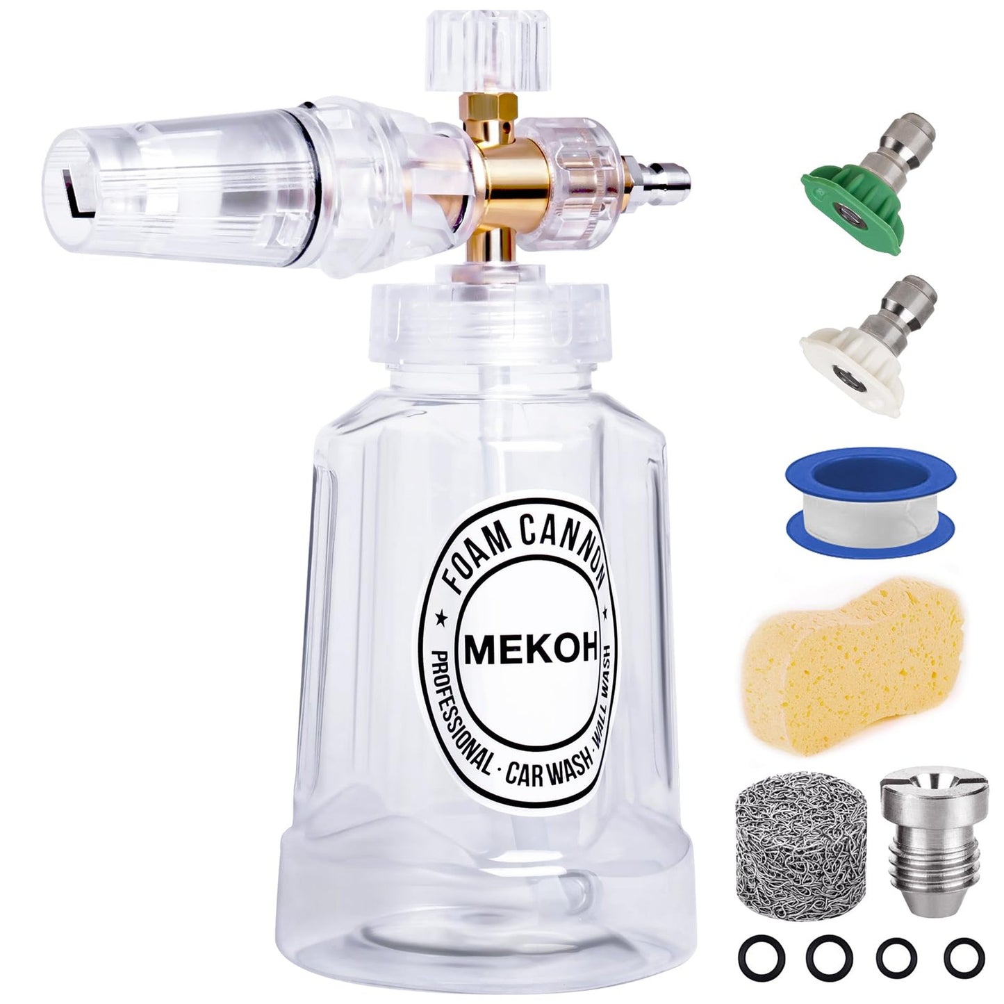 Adjustable Foam Cannon for Pressure Washer with Quick Connect Nozzle Tips
