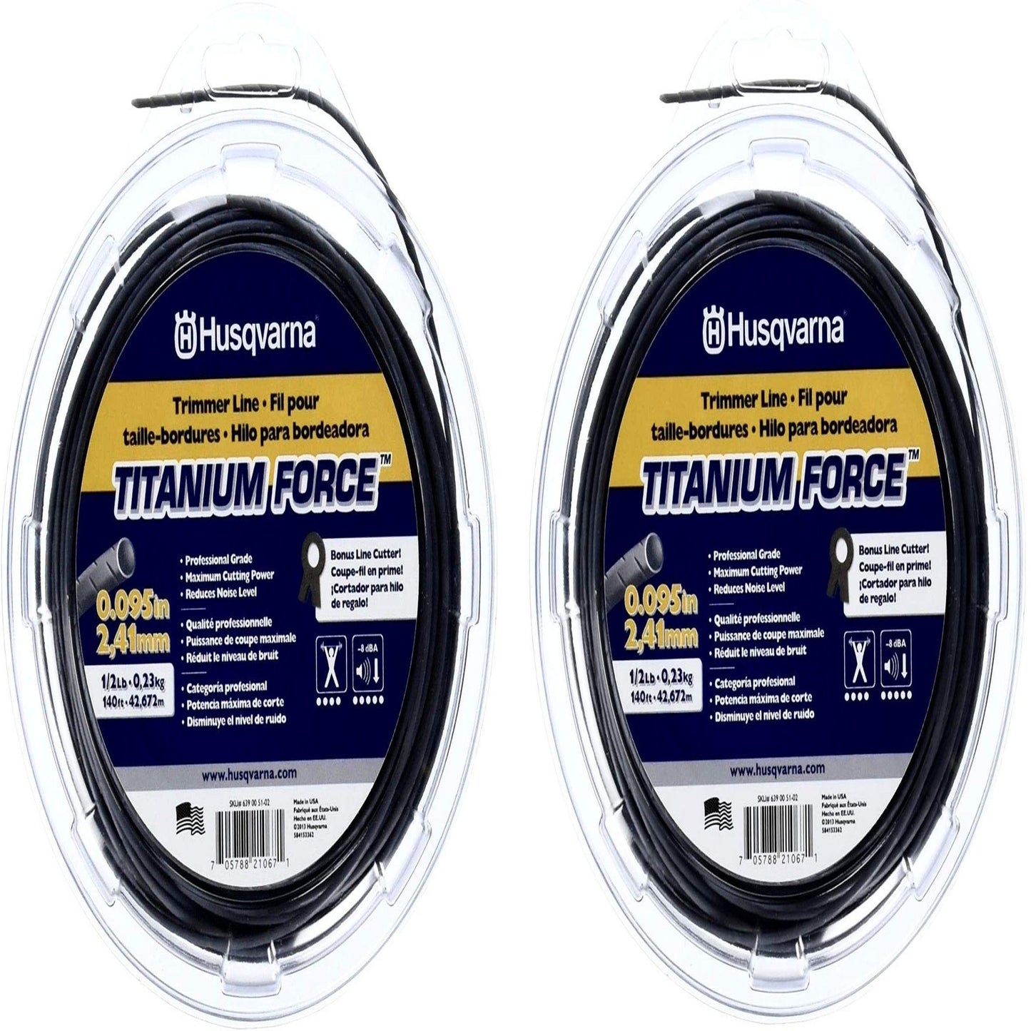 Titanium Force Trimmer Line 0.095 Inch 2-Pack for Efficient Lawn Care