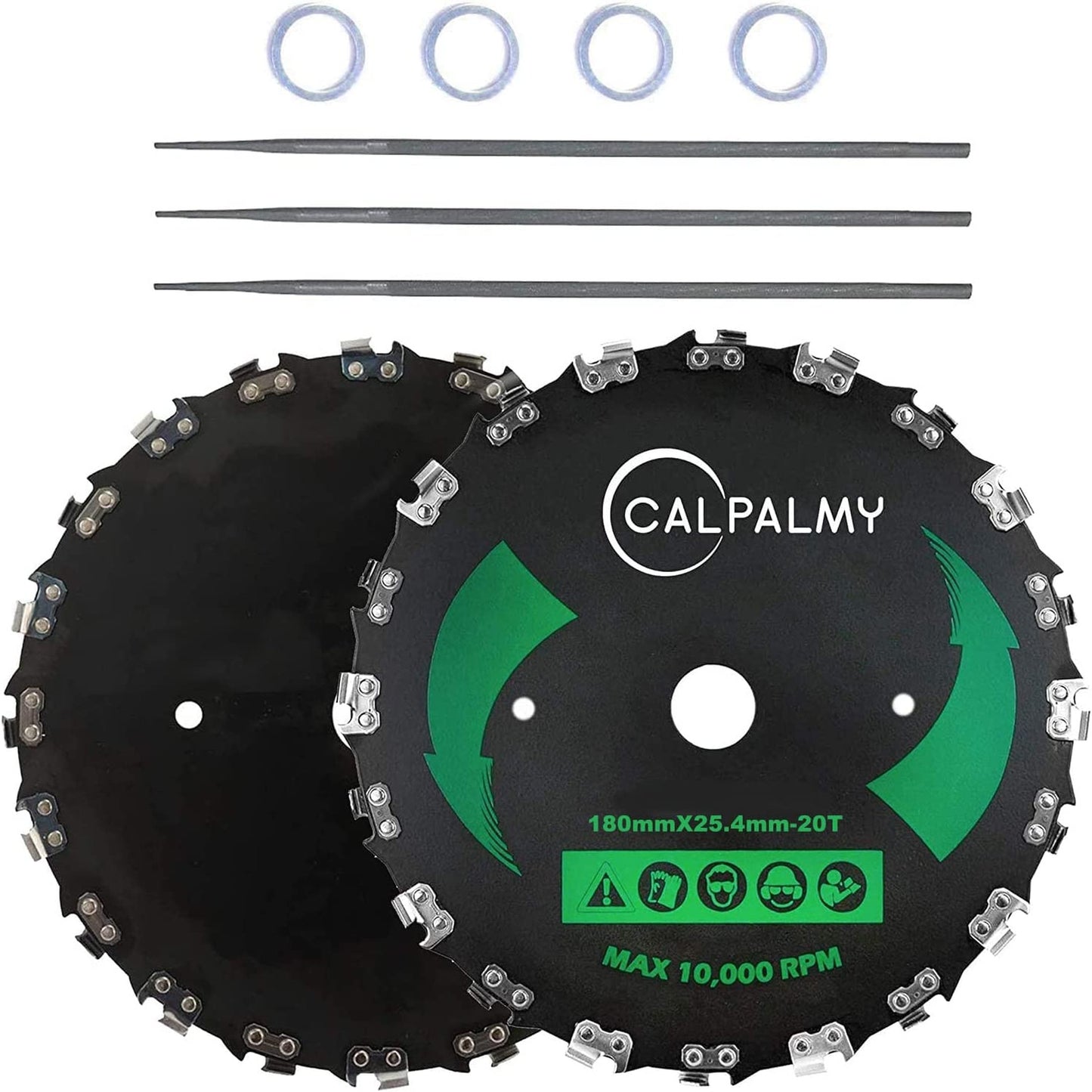 Carbon Steel Chainsaw Tooth Brush Blades Set with Assorted Round Files and Washers