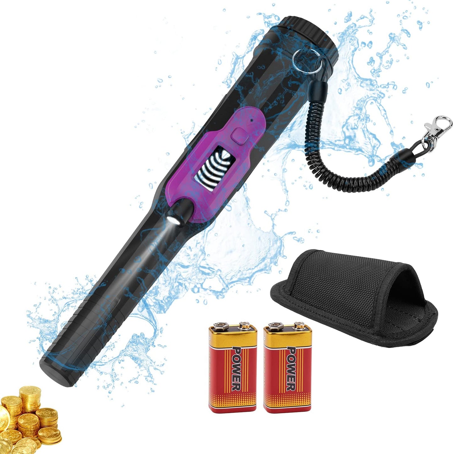 Precision Waterproof Pinpointer with LCD Display for Treasure Hunting