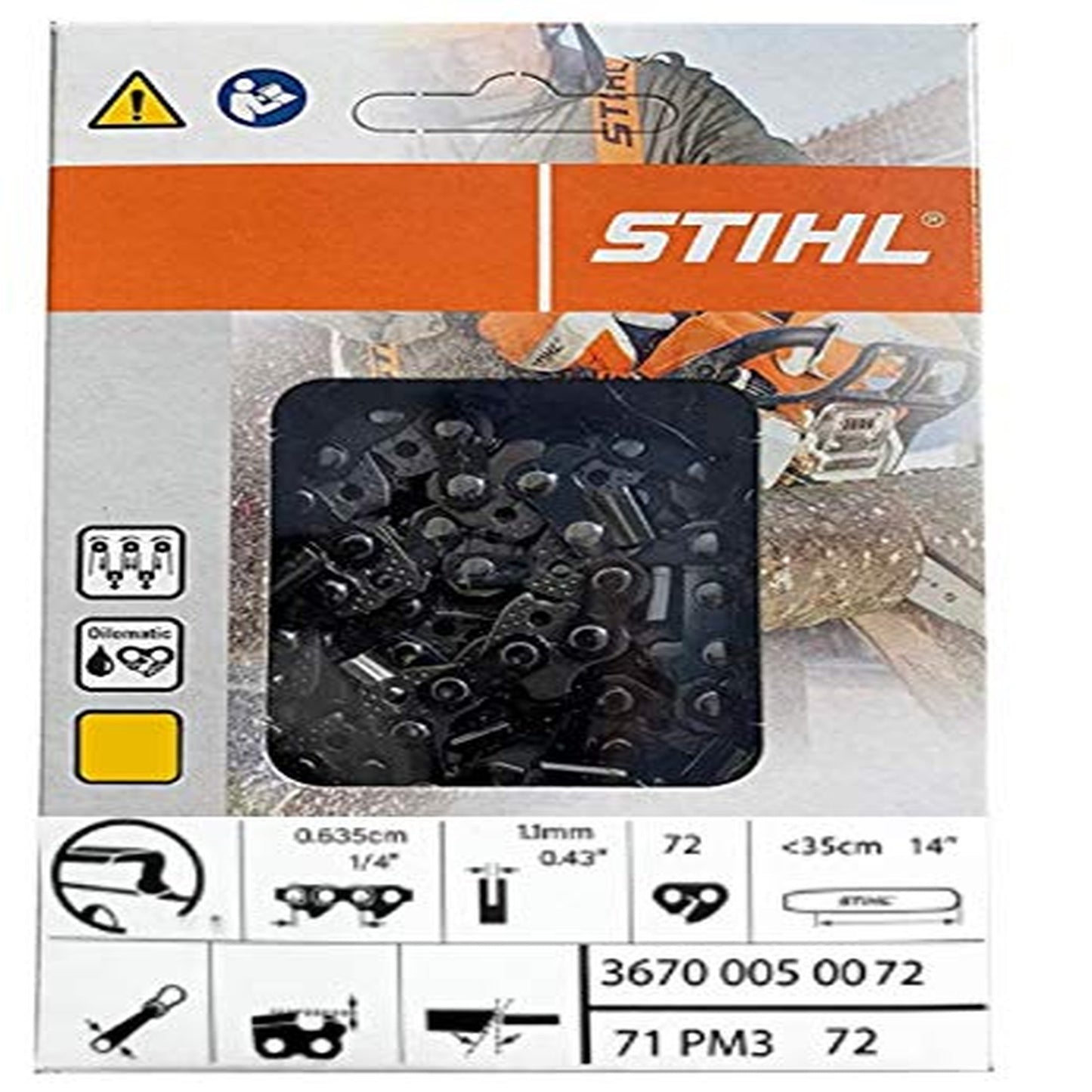 Stihl 14-Inch Chainsaw Chain Loop 71 PM3 for Efficient Cutting Performance