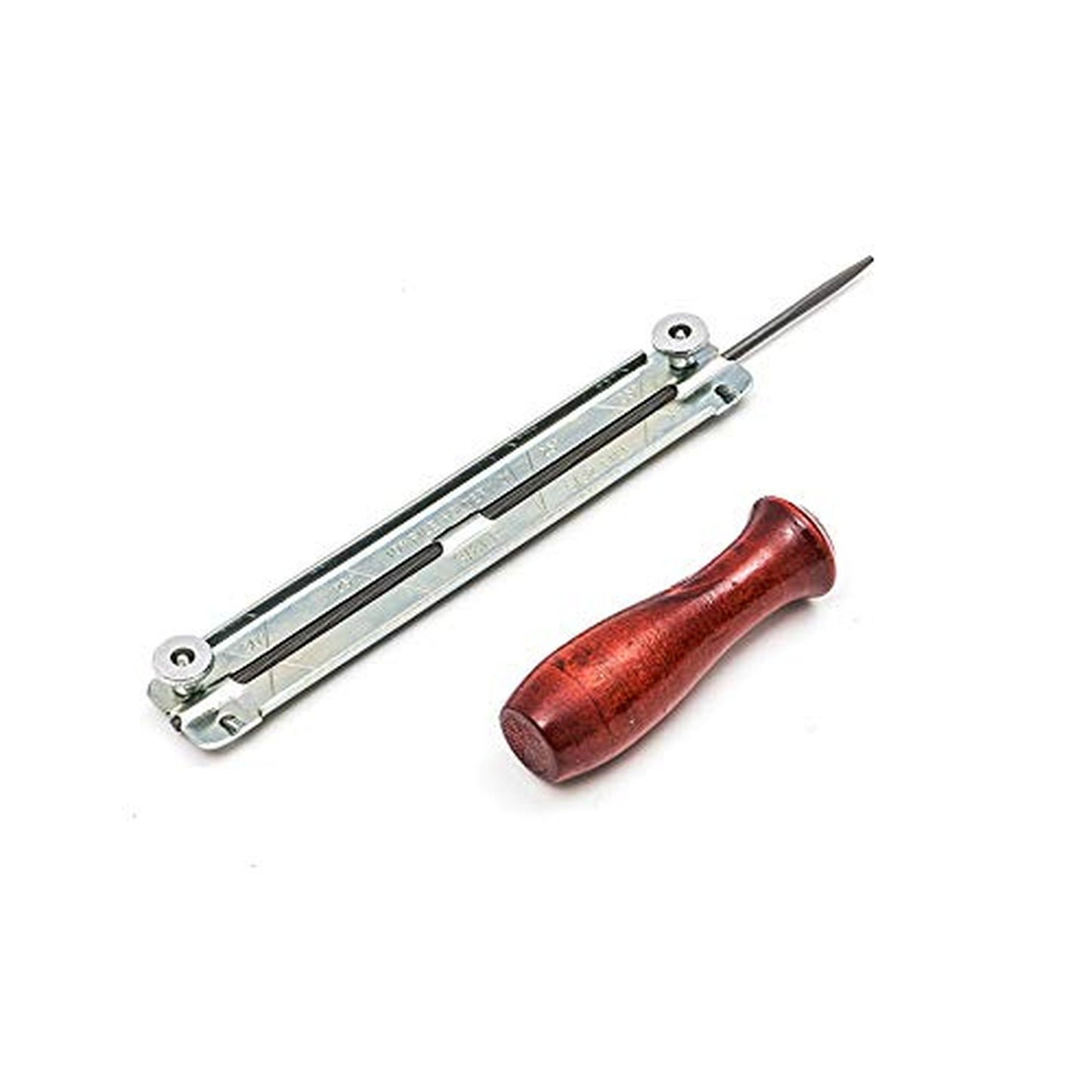 Precision Saw Chain File with Filing Guide for Accurate Sharpening