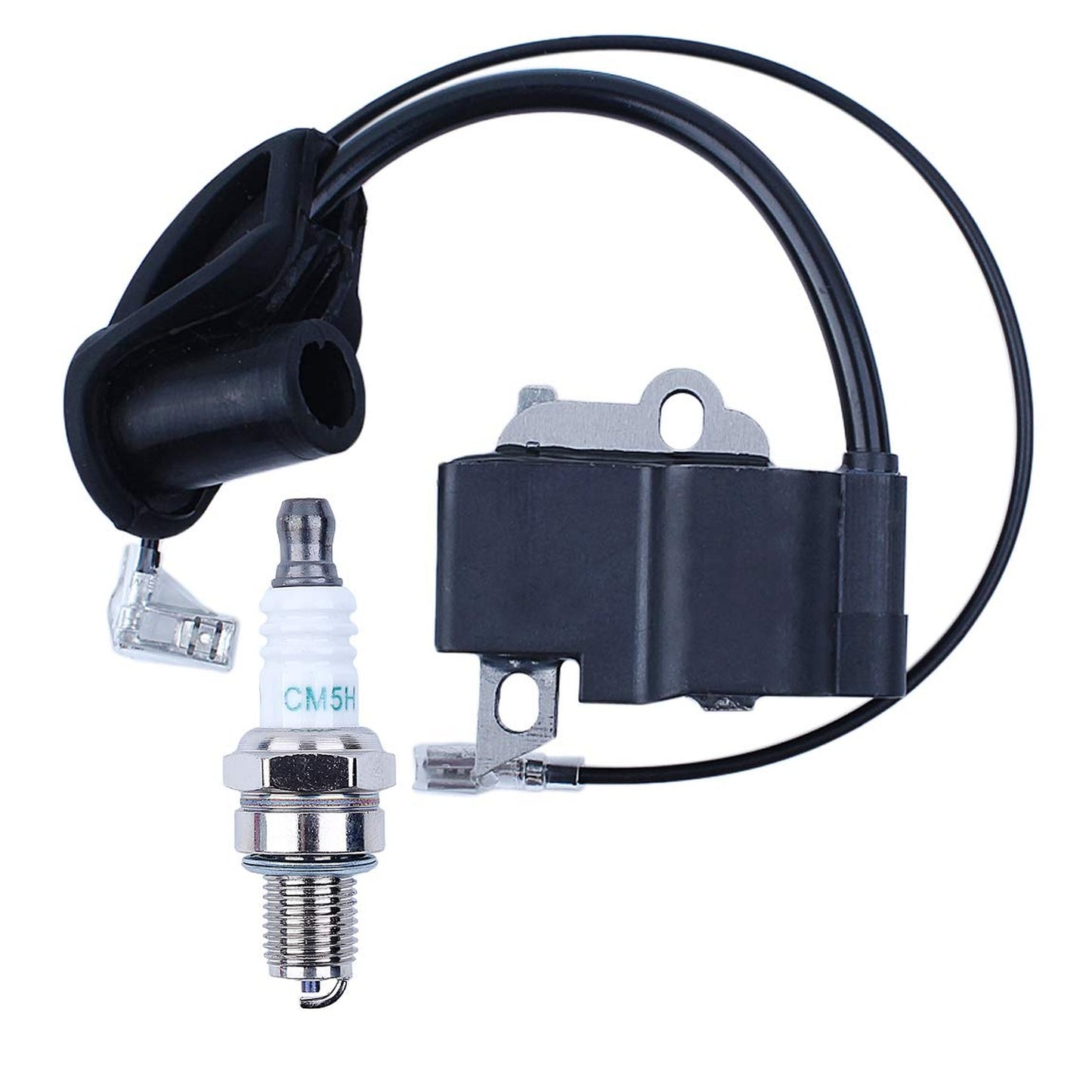 High-Performance Ignition Coil and Spark Plug for Trimmer Lawn Mowers