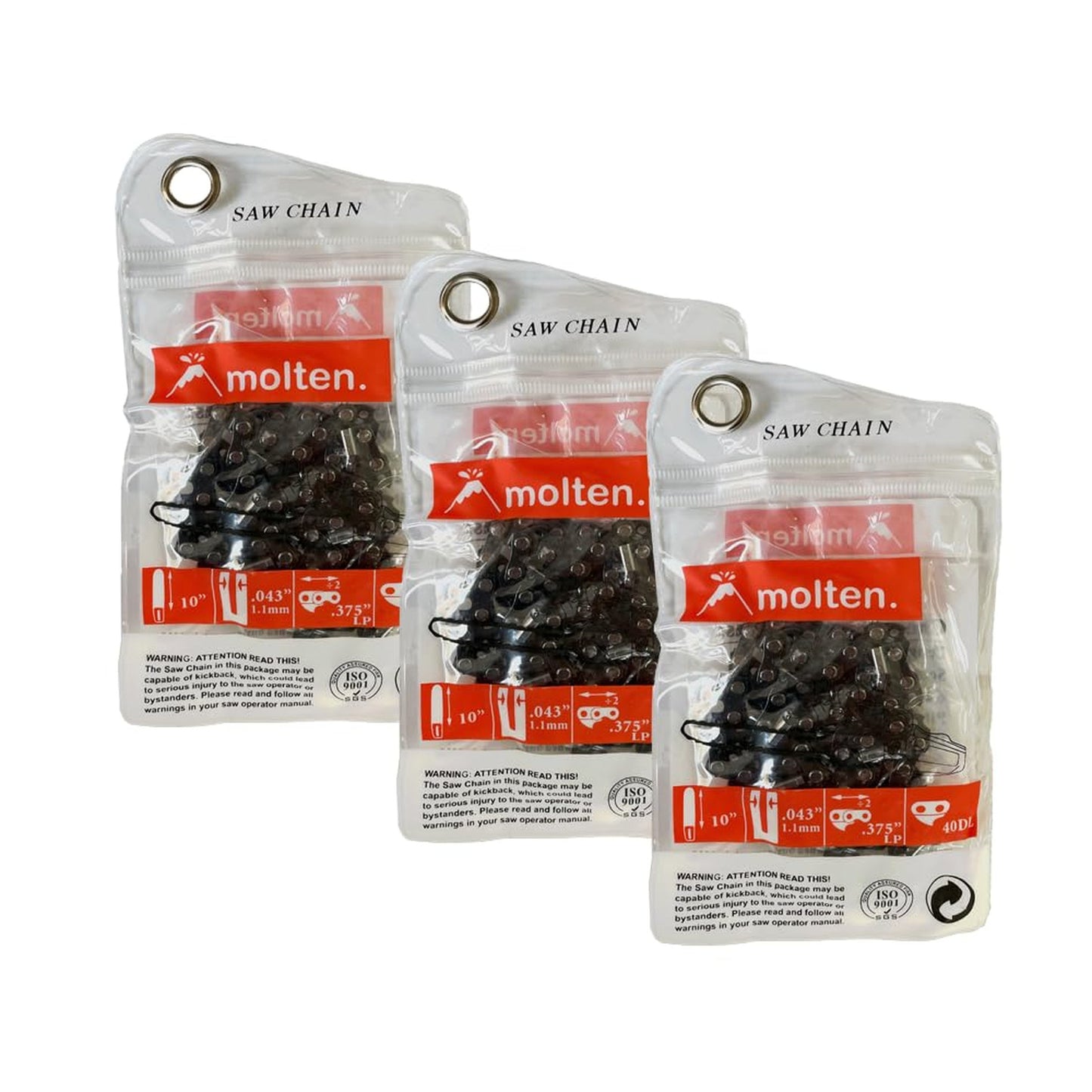 Versatile 10 Inch Chainsaw Chain for Milwaukee, Ego, Ryobi, Worx, Black and Decker