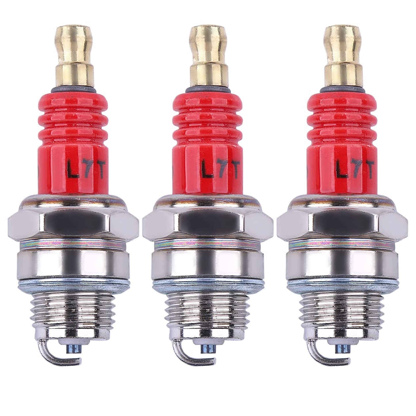 3 Pack L7T Spark Plugs for 2-Stroke Small Engine Chainsaws and Trimmers