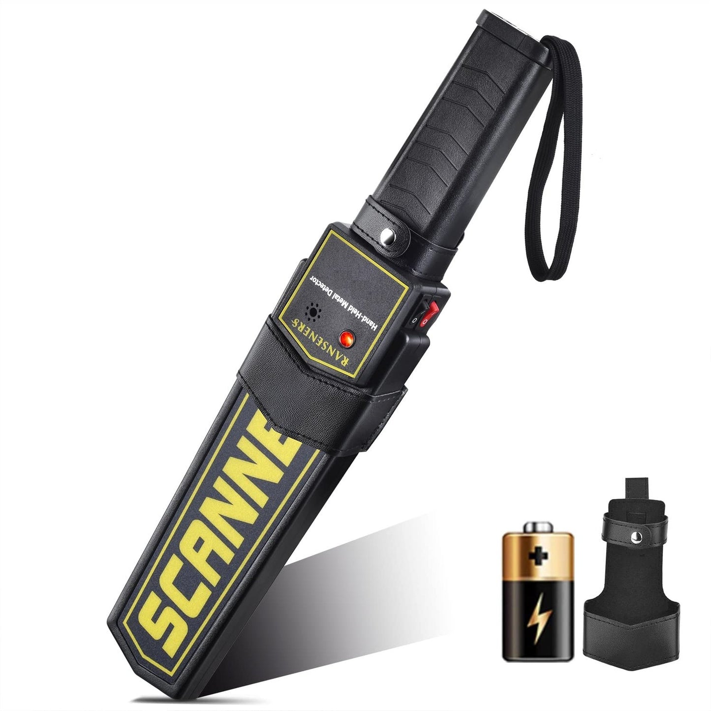 Portable High-Sensitivity Handheld Metal Detector with Sound and Vibration Alerts