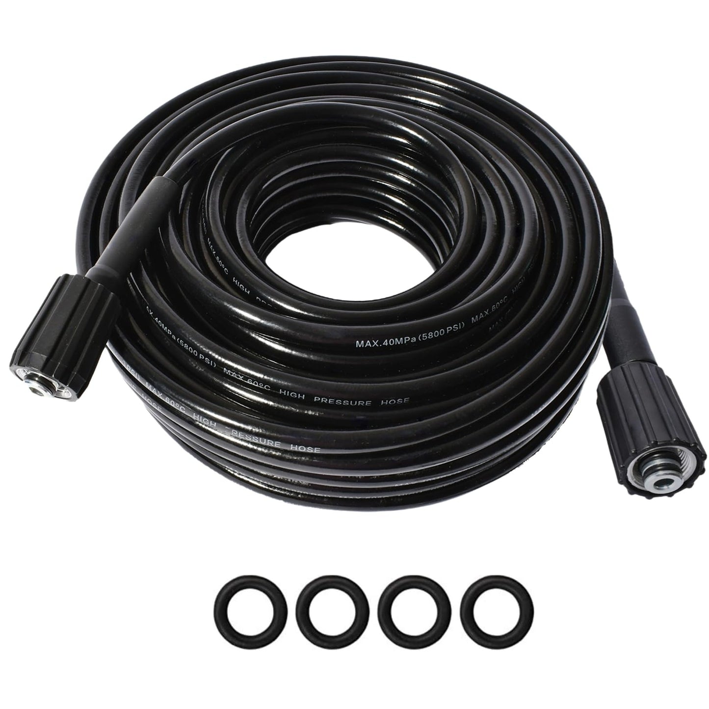 25FT Kink Resistant High Pressure Washer Extension Hose for 5800PSI Power Washers