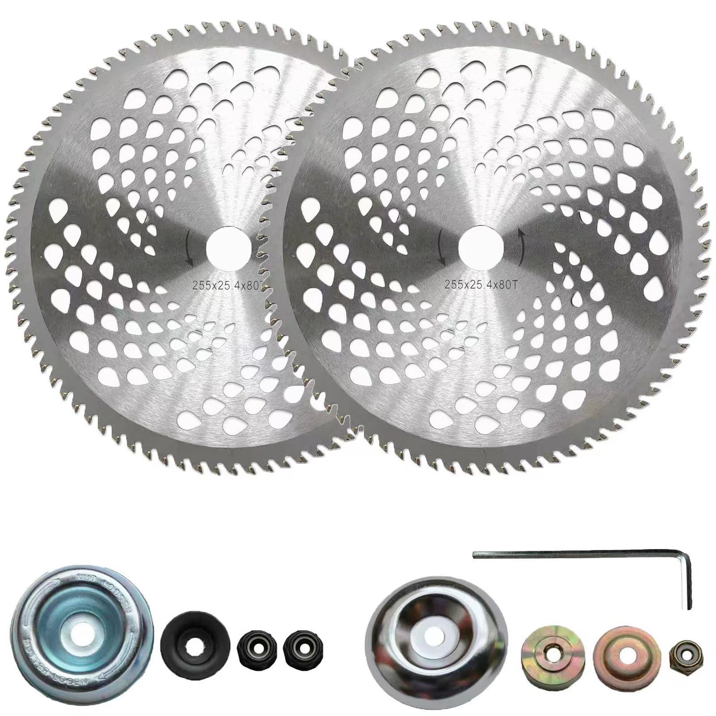 10-Inch 80 Tooth Carbide Brush Cutter Blades for Trimmers and Mowers