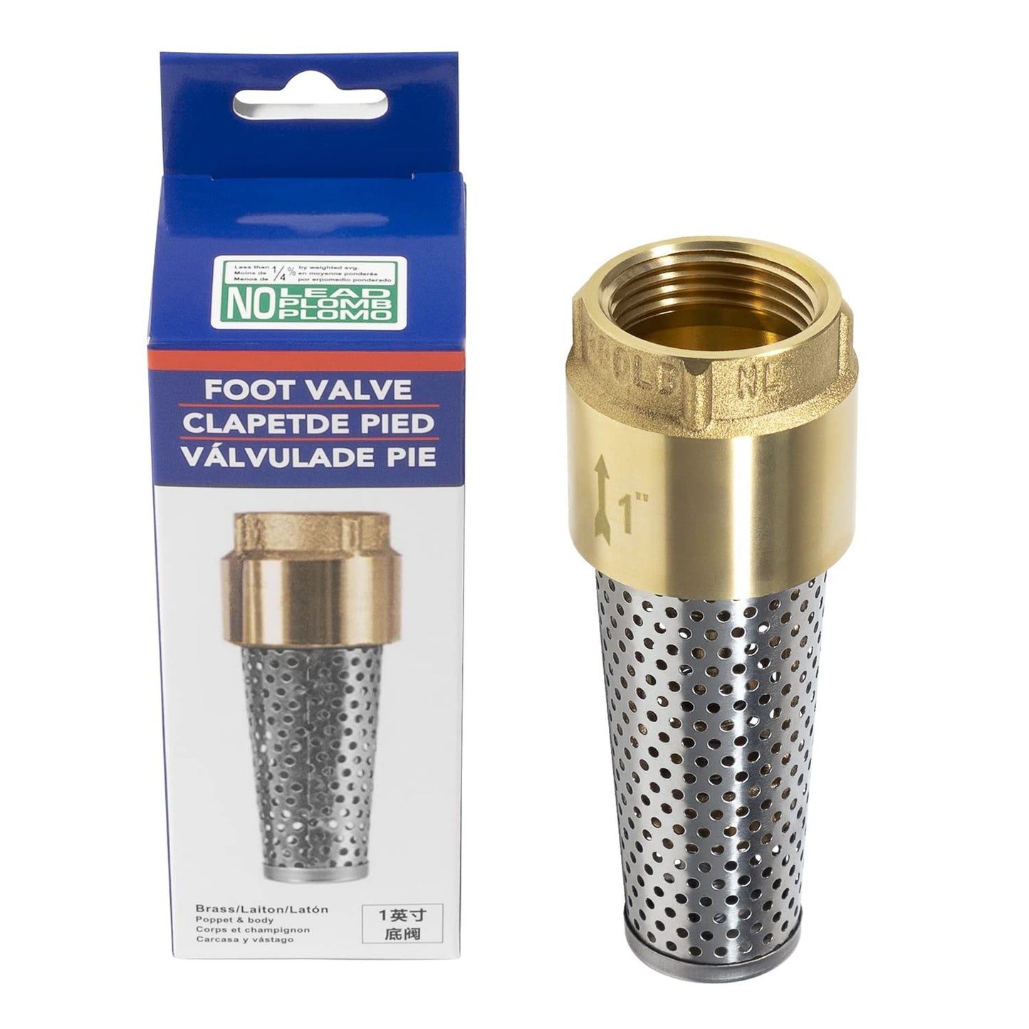 Universal 1-Inch Female Foot Valve for All Pump Brands