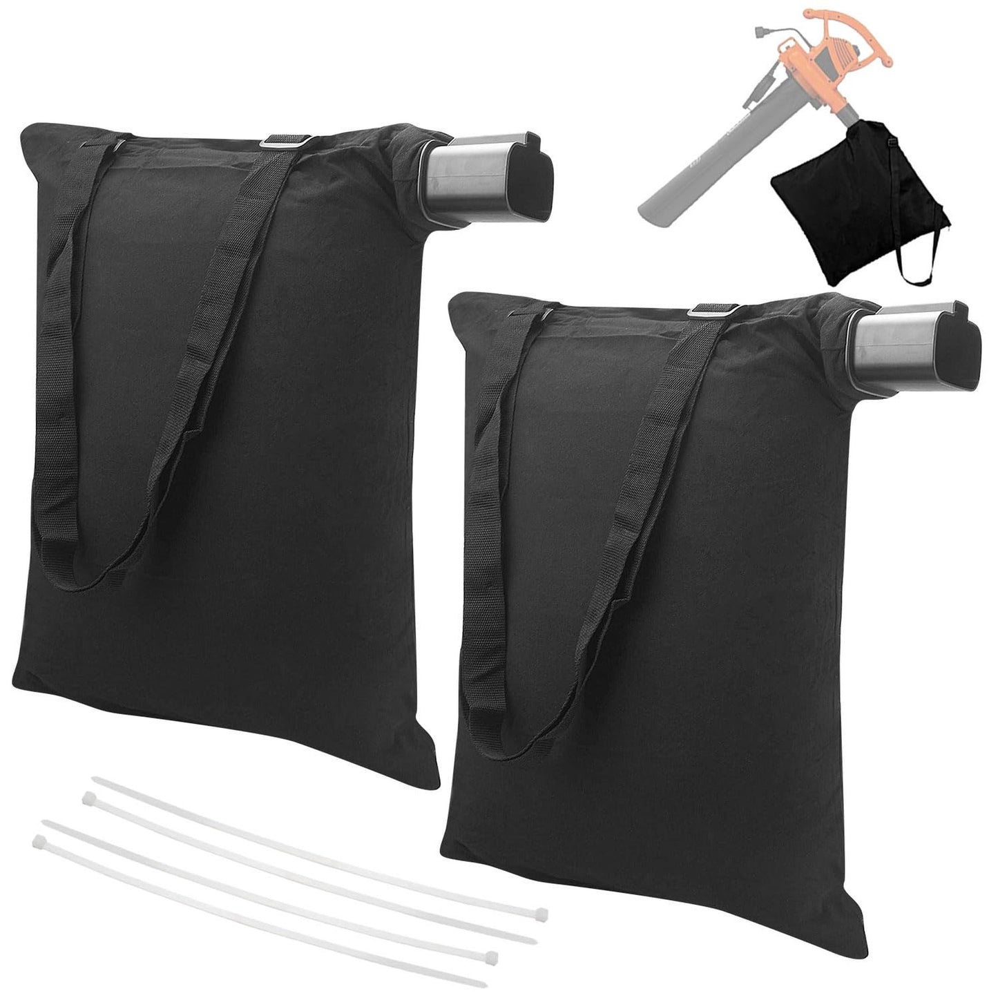 Dual Pack Leaf Blower Vacuum Shoulder Bag Compatible with Black Decker BV3100