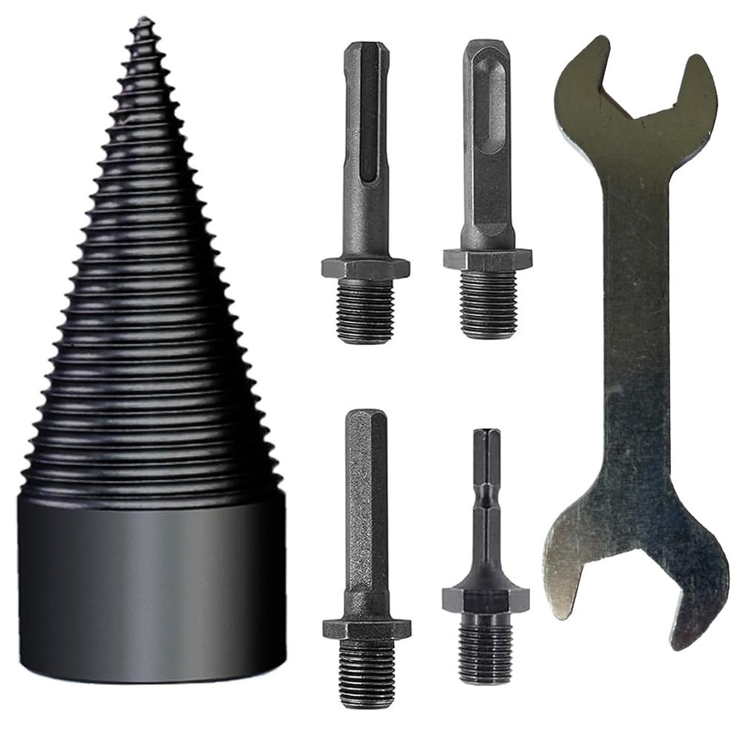 Versatile Wood Splitting Drill Bit Set for Efficient Log Cutting