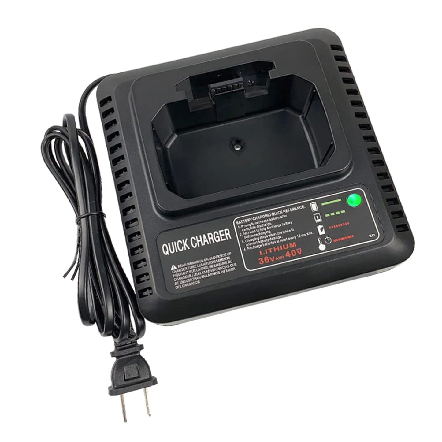 40V Lithium Battery Charger for Black and Decker LCS36 LCS40 Compatibility