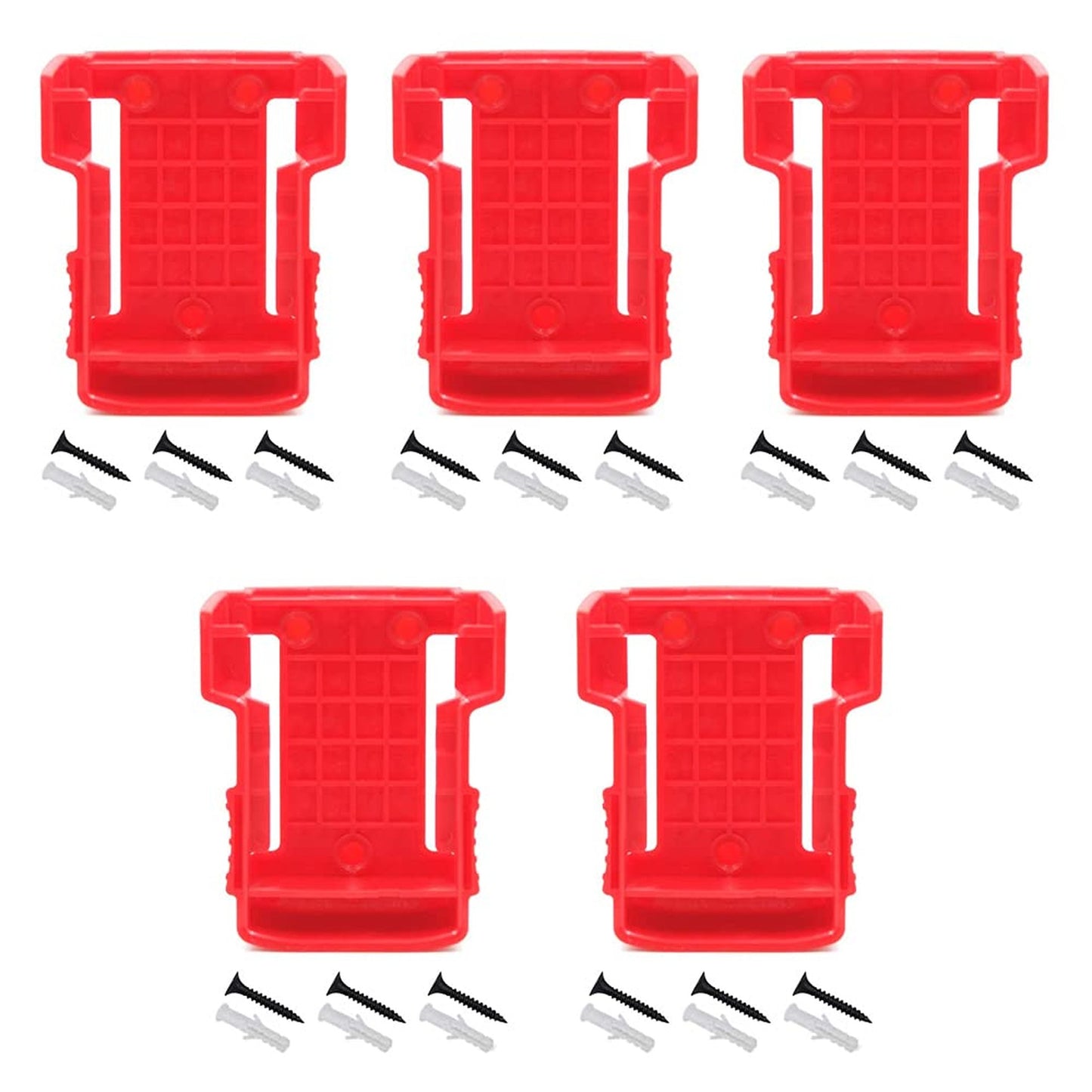 Milwaukee M18 Battery Mounts Hanger Holder - 5 Pack Wall Storage Solution