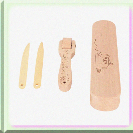 Wooden Sewing Tools Set with Clapper, Roller, and Turners