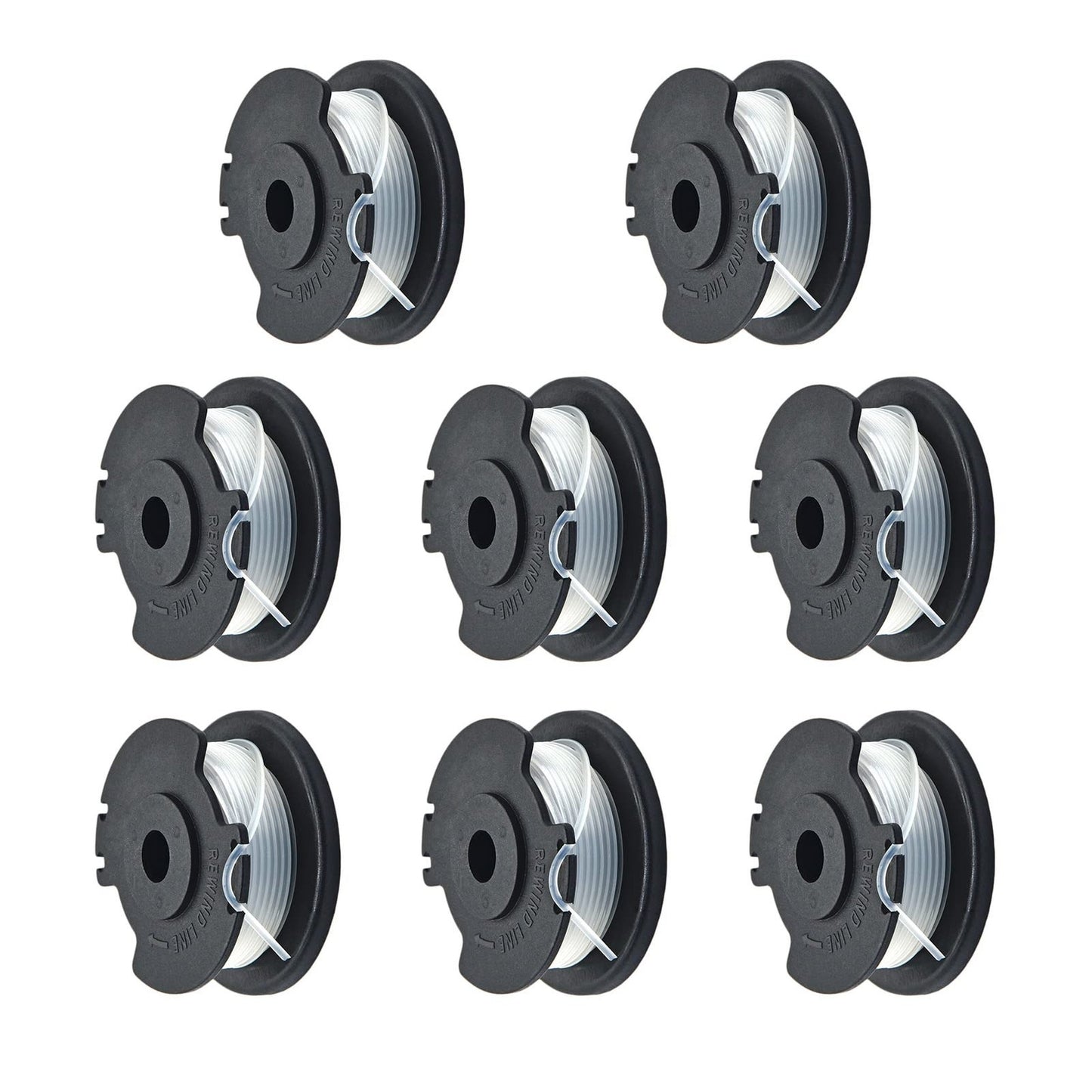 Efficient 0.065" Trimmer Spool Replacement for Hyper Tough Eater, 8 Pack