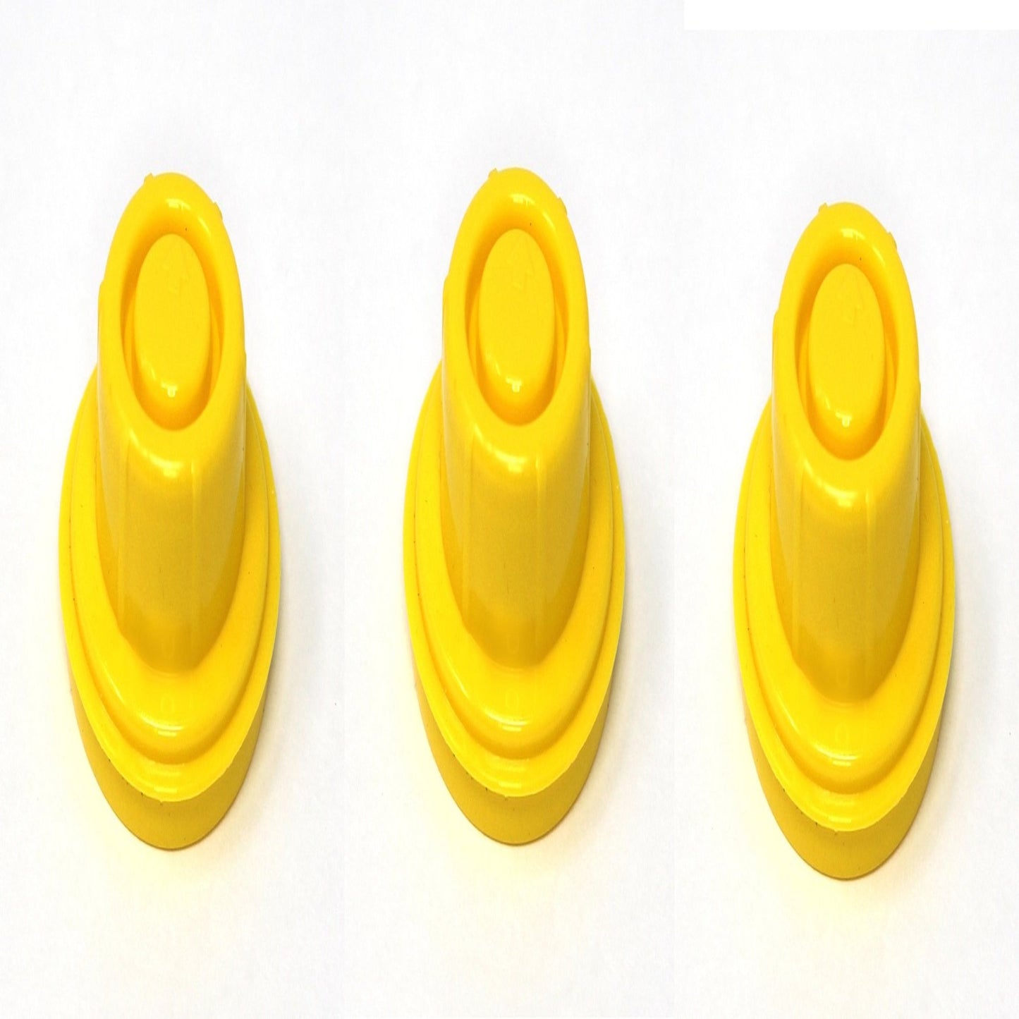 Yellow Spout Caps for Gas Cans - 3 Pack Top Hat Style Replacement