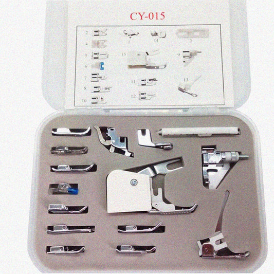 15-Piece Low Shank Presser Foot Kit for Sewing Machines