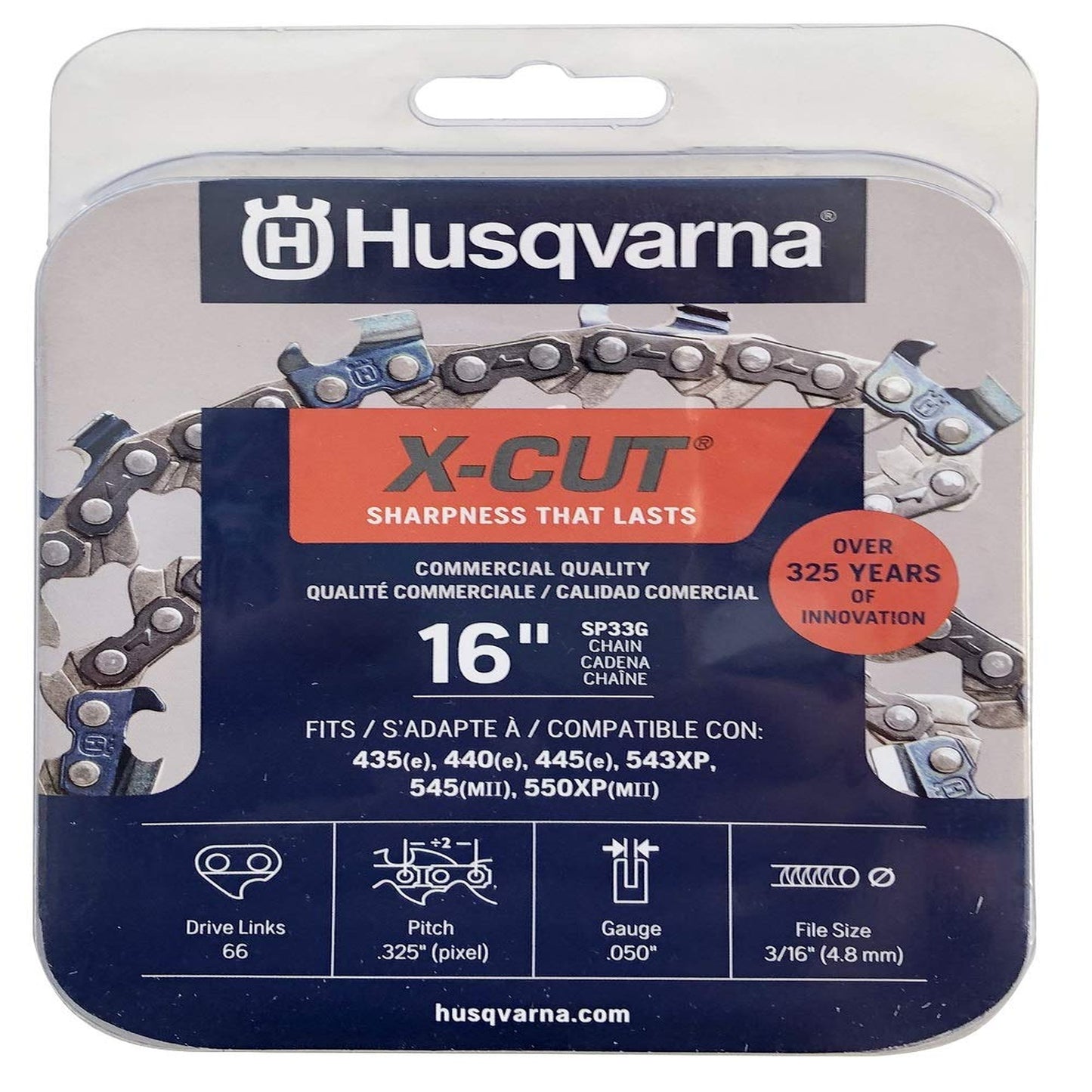 X-Cut SP33G 16 Inch Chainsaw Chain with Low Kickback and Superior Lubrication