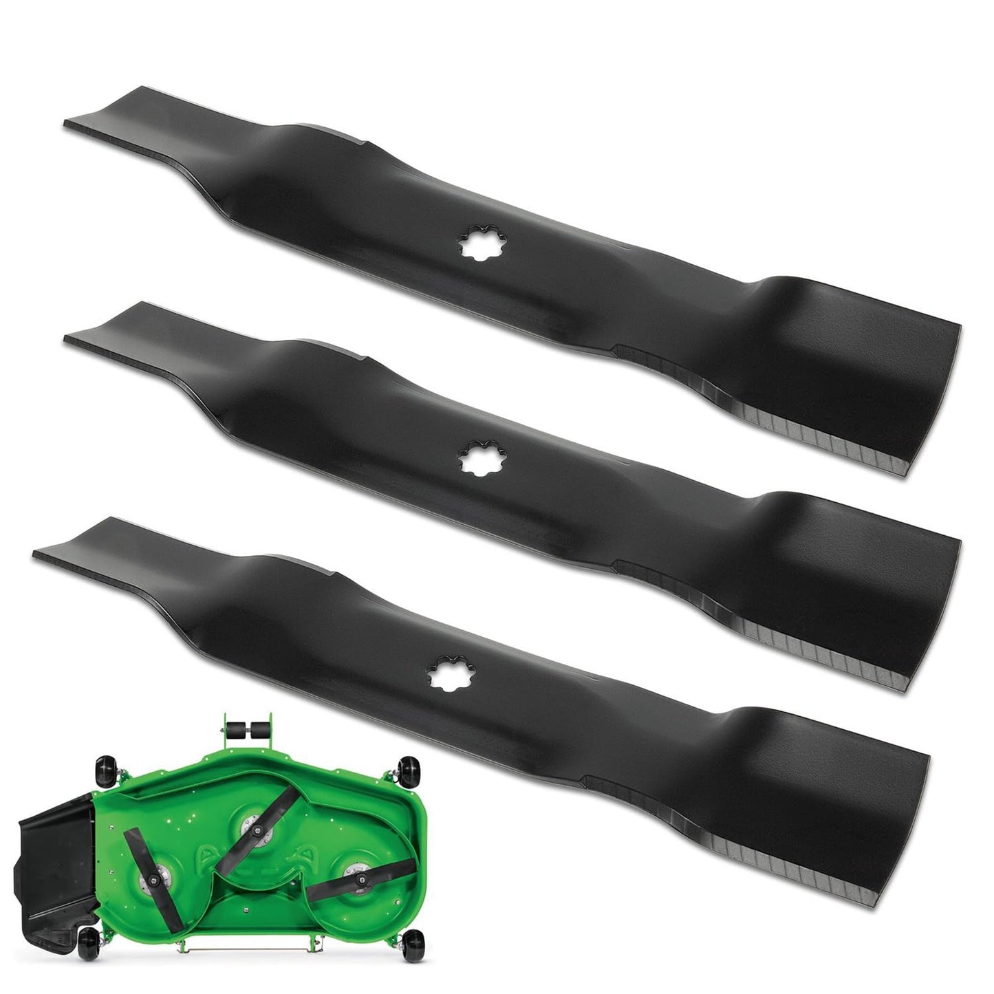 High Lift Replacement Blades for 48" Zero Turn Mowers - 3 Pack