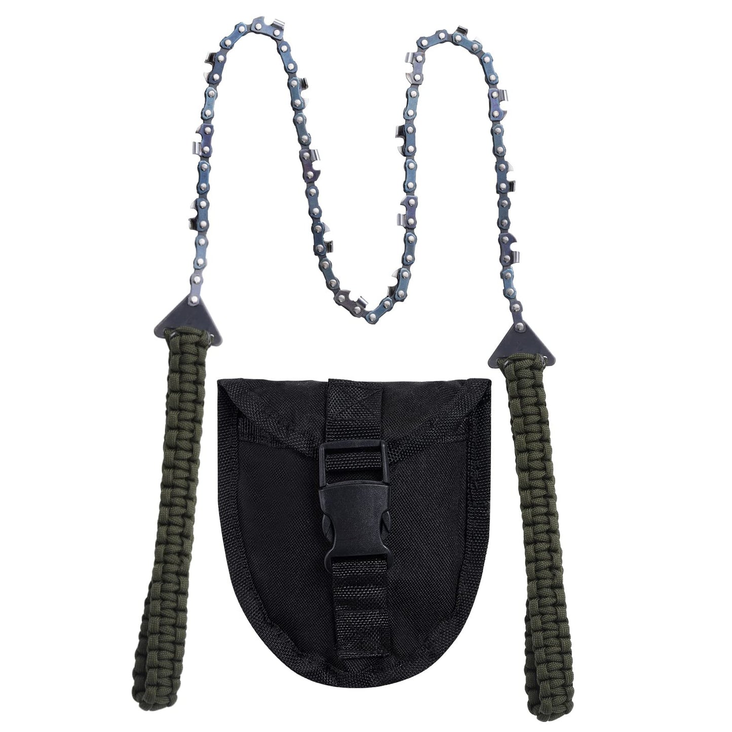 Compact Folding Chainsaw with Paracord Handle for Outdoor Survival Gear