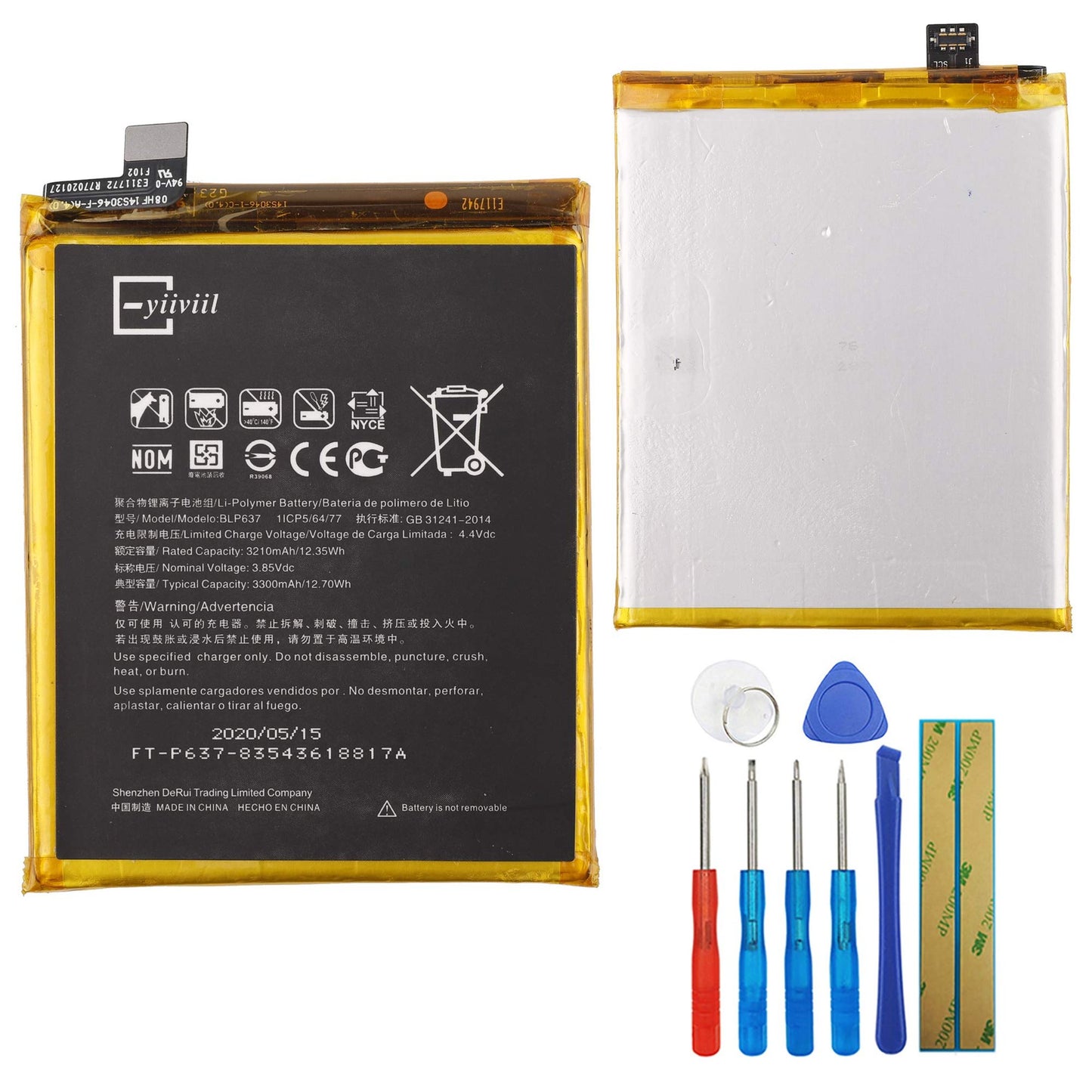 OnePlus 5 5T Replacement Battery 3210mAh Internal Battery with Tools