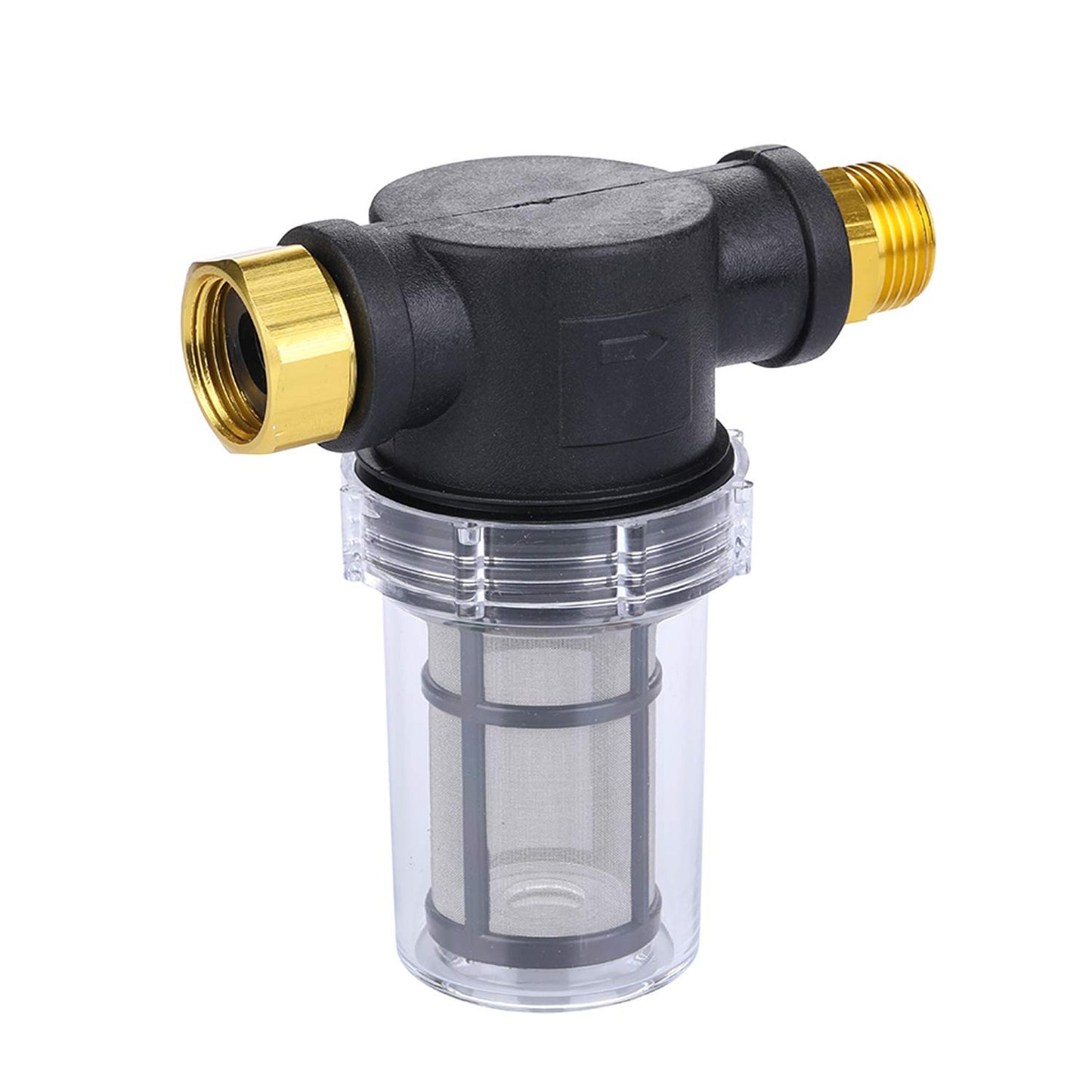Garden Hose Sediment Filter Attachment with 100 Mesh Stainless Screen