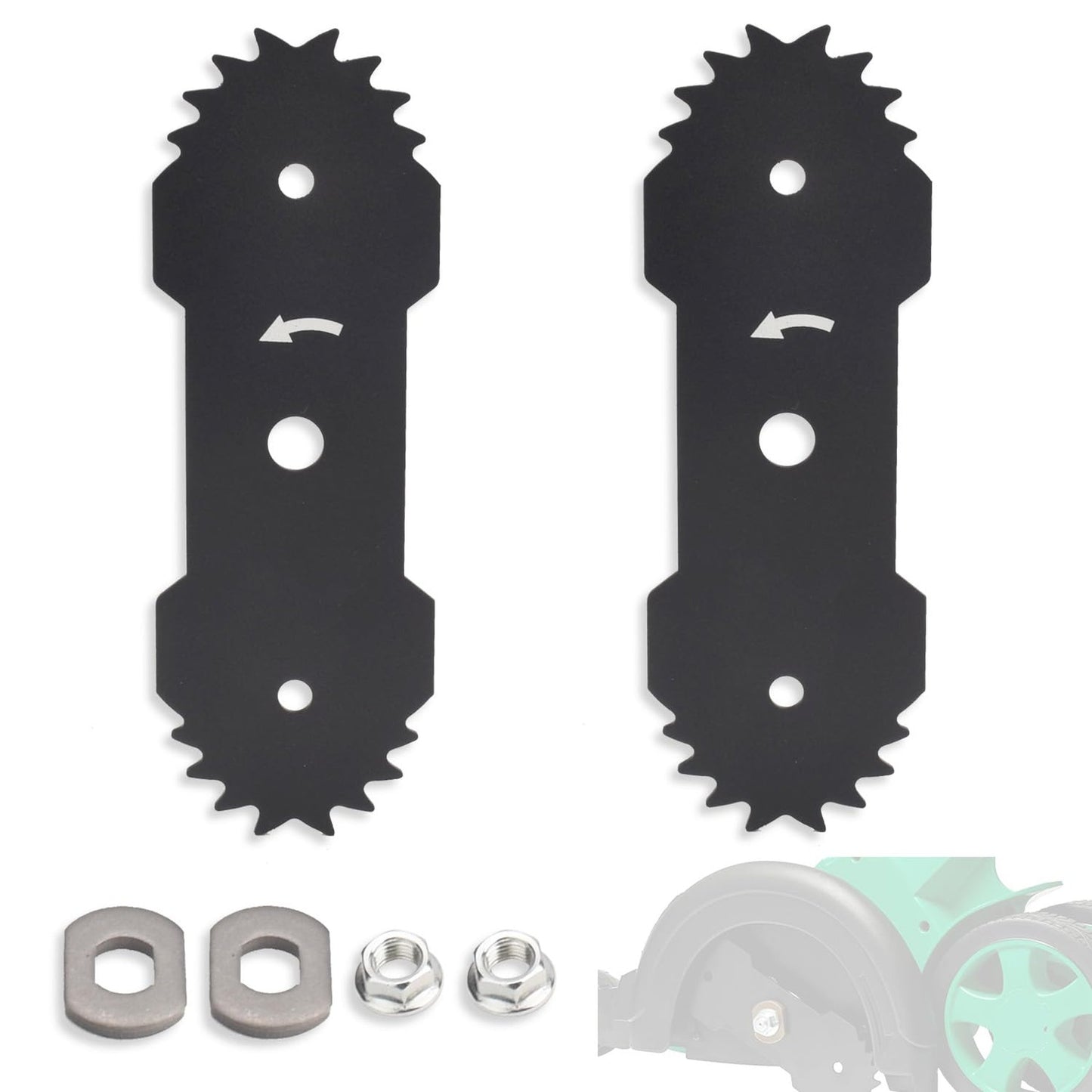 Efficient 7.5" Double Edge Blades for D-enali Electric Lawn Edger