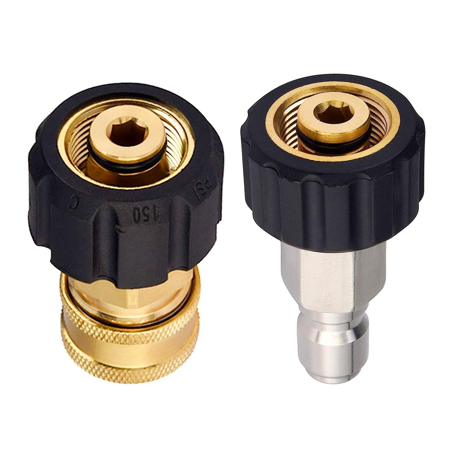 Quick Connect Pressure Washer Adapter Set for M22 Fittings and Hoses
