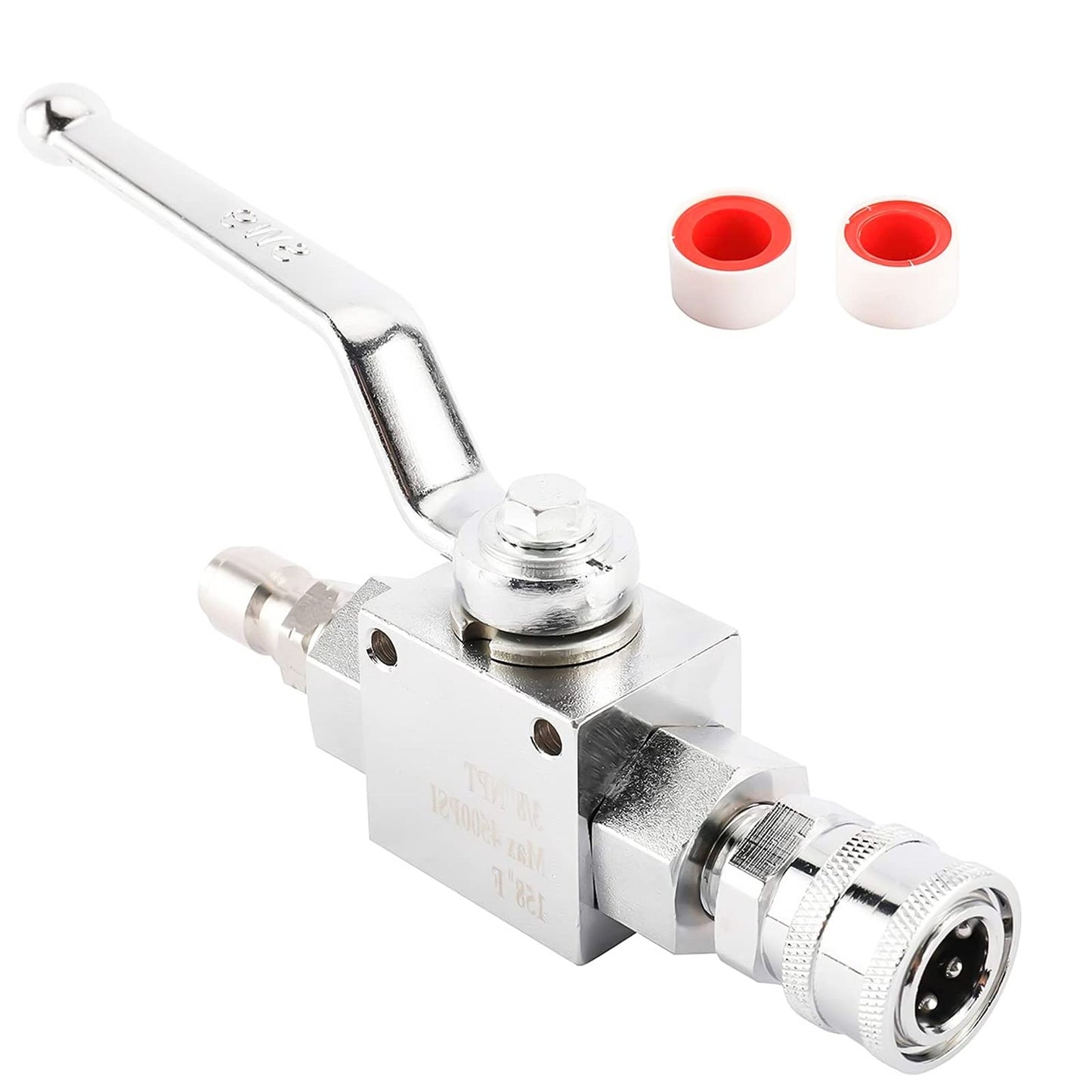 Stainless Steel High Pressure Washer Ball Valve Kit for 4500 PSI Hoses