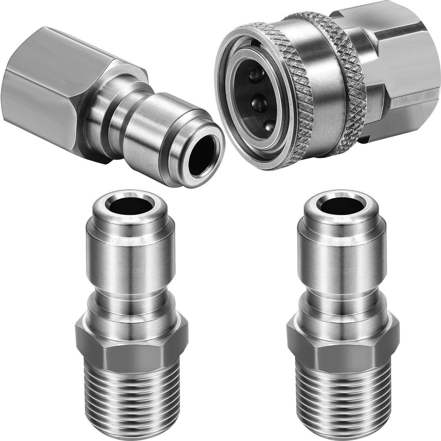 Stainless Steel Quick Connector Kit for Pressure Washer Adaptability