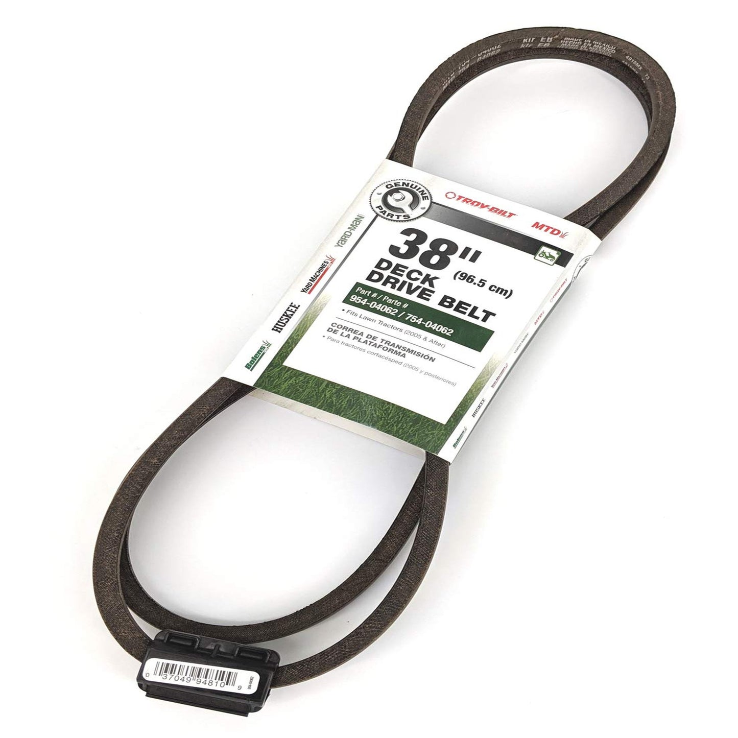 38-Inch Riding Mower Deck Drive Belt for Tractors and Lawn Equipment