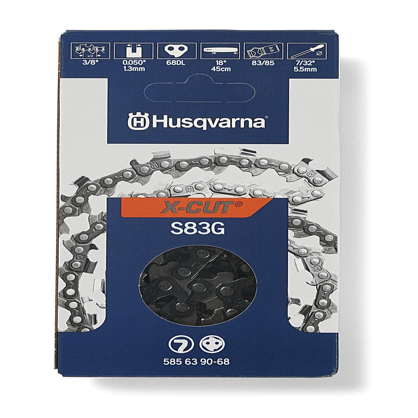 S83G Precision Chainsaw Chain 3/8" Pitch 050 Gauge 68 Drive Links